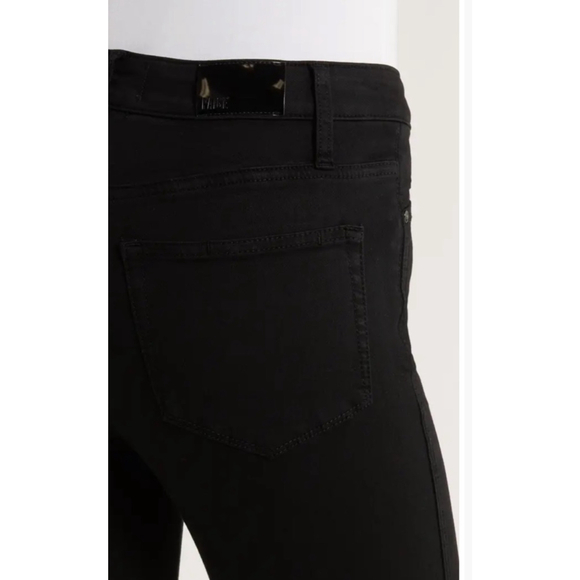 Women's PAIGE Black Shadow High Rise Laurel Canyon Bootcut Jeans Size 31 - Picture 6 of 11